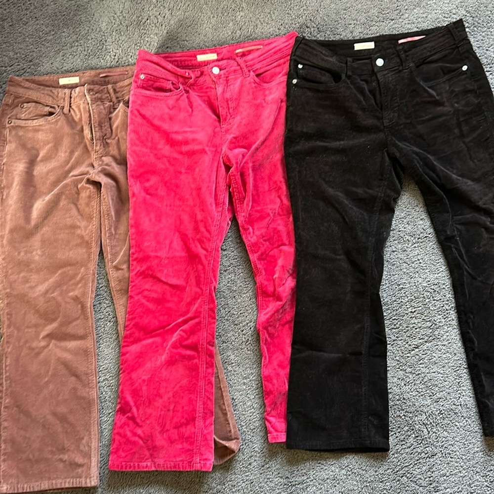 3 for 1! Pilco Anthropologie, total wardrobe of Yaya cords in size 29.